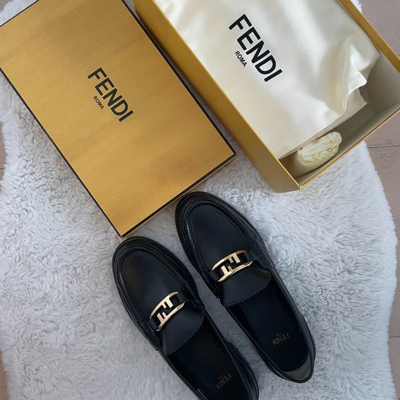 FENDI O'LOCK LOAFERS - Picture 1 of 5